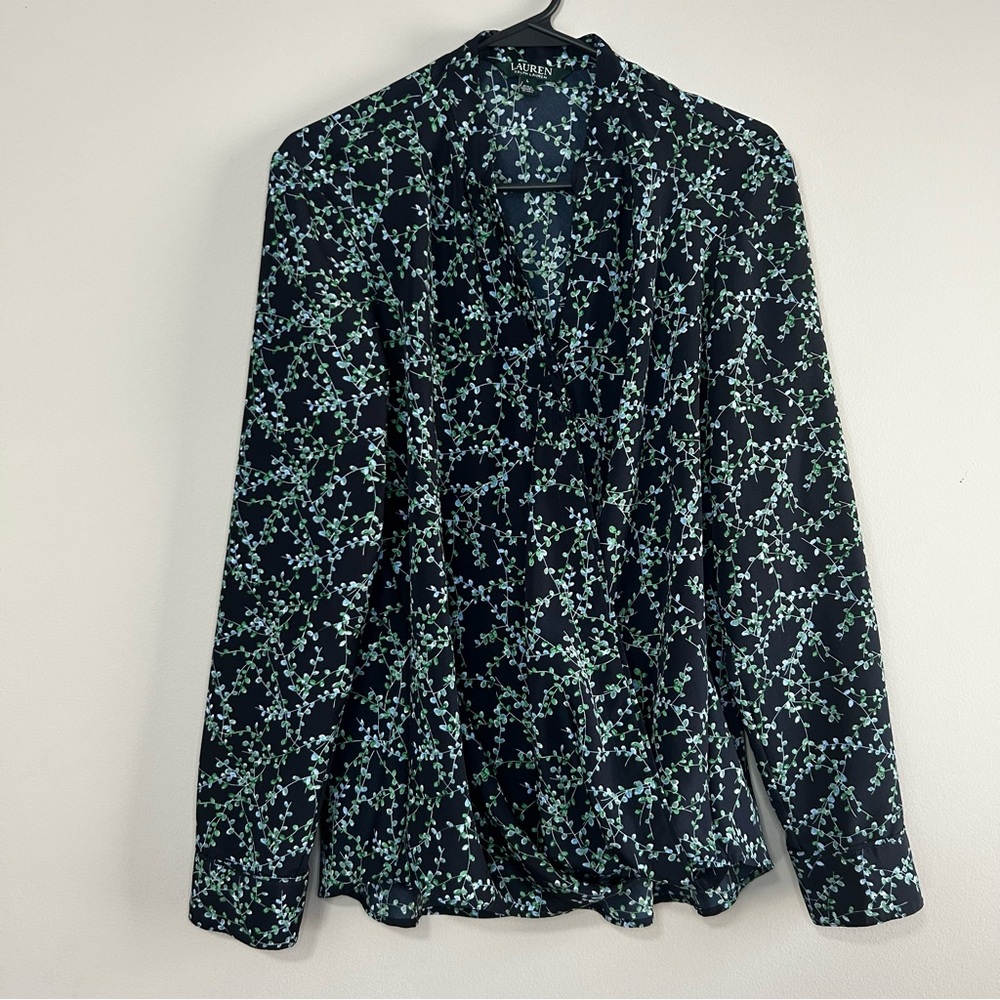 Lauren Ralph Lauren Women’s Floral Print Blouse Dress Shirt